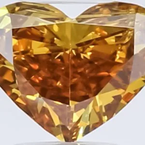 0.27 Carat Heart Fancy Deep Brown Yellow SI1 Natural Diamond