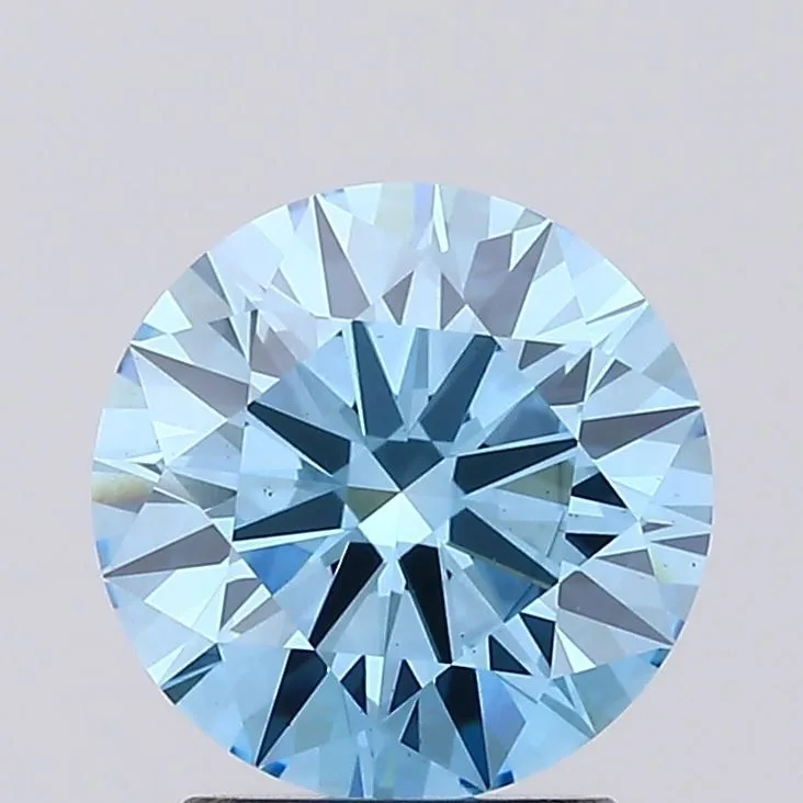 2.05 Carat Round Fancy Vivid Blue VS1 Lab Diamond
