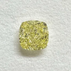 2.69 Carat Cushion Brilliant Fancy Intense Yellow VVS2 Natural Diamond
