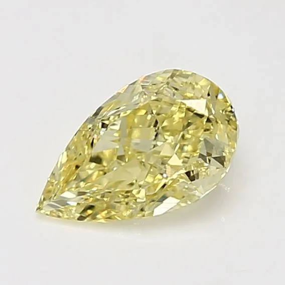 1 Carat Pear Fancy Yellow VVS2 Natural Diamond