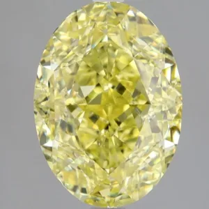 3 Carat Oval Fancy Yellow SI2 Natural Diamond