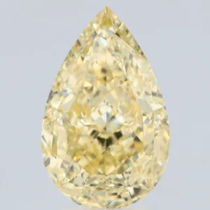 5.03 Carat Pear Fancy Yellow VVS2 Natural Diamond