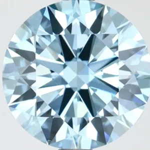 2.64 Carat Round Fancy Vivid Blue VVS2 Lab Diamond