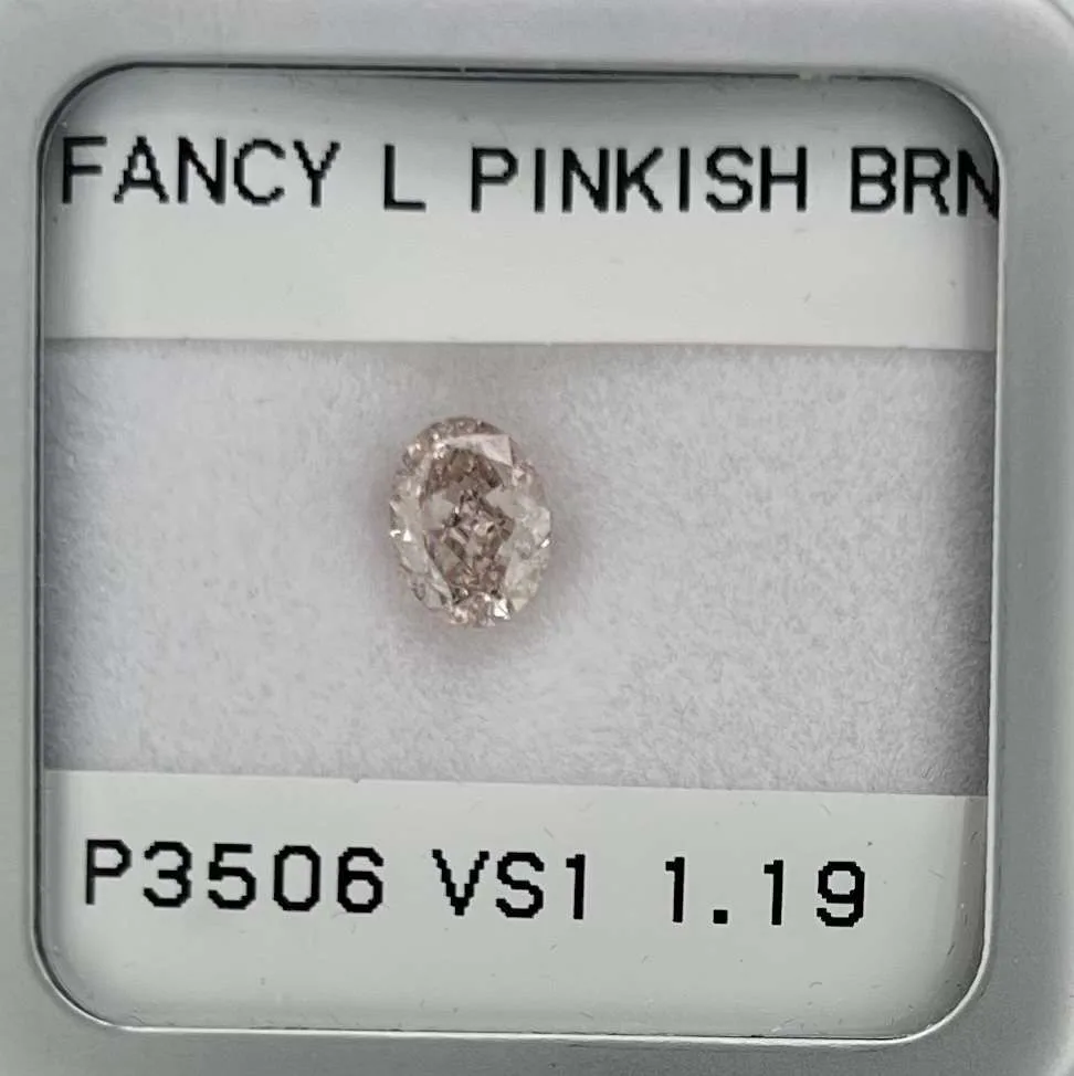 1.19 Carat Oval Fancy Light Brown VS1 Natural Diamond 1 1.19 Carat Oval Fancy Light Brown VS1 Natural Diamond