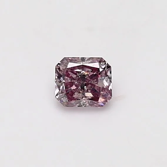 0.26 Carat Radiant Fancy Pink I2 Natural Diamond
