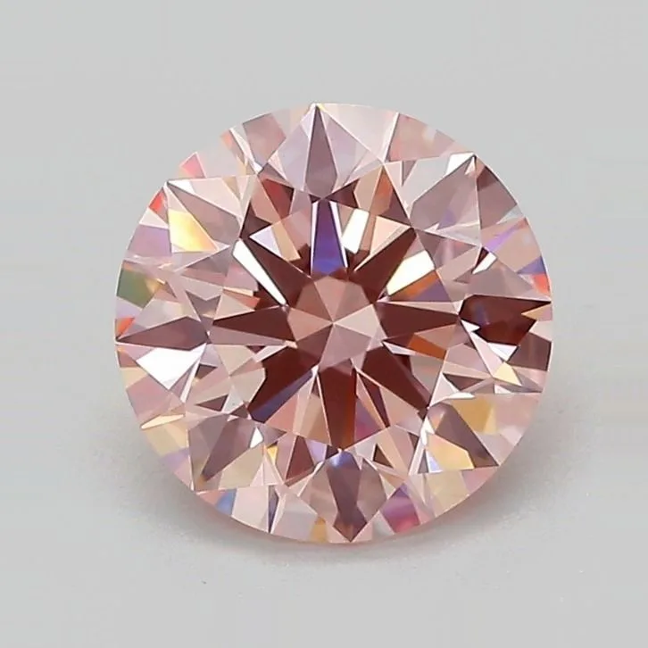 2.04 Carat Round Fancy Intense Pink VS1 Lab Diamond