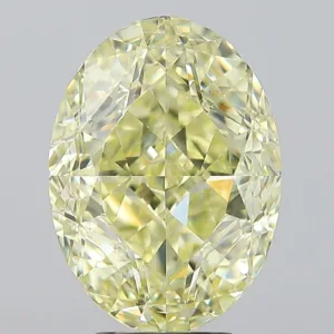 7.08 Carat Oval Fancy Yellow VS2 Natural Diamond