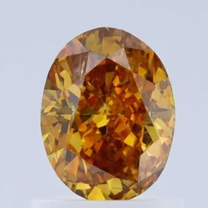 1.03 Carat Oval Fancy Deep Yellow SI2 Natural Diamond