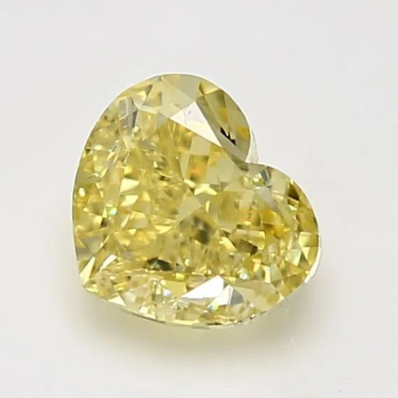 1.76 Carat Heart Fancy Intense Yellow VS1 Natural Diamond