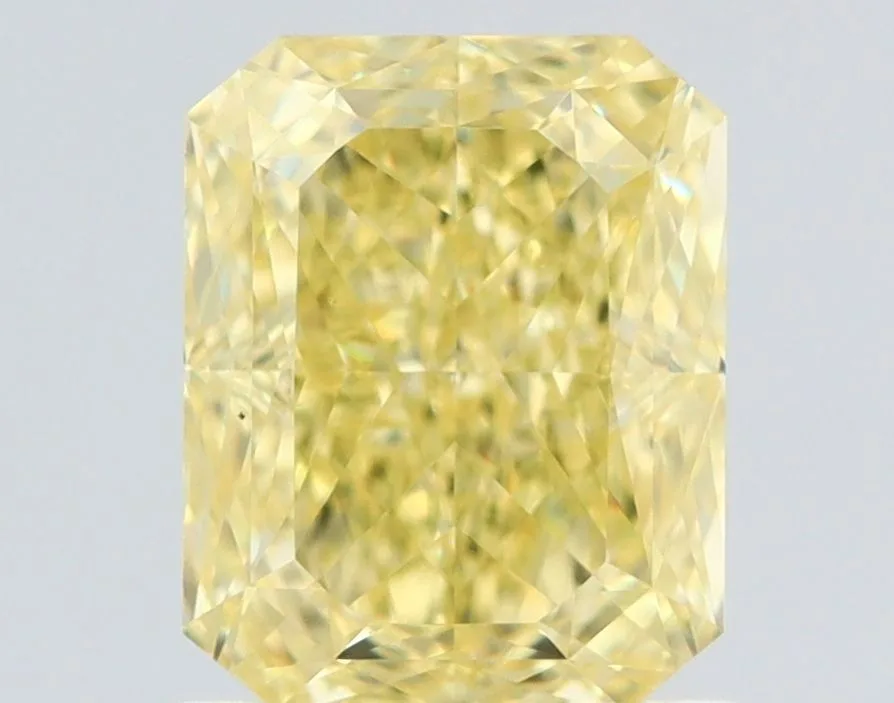 1.27 Carat Radiant Fancy Yellow VS2 Natural Diamond 1 1.27 Carat Radiant Fancy Yellow VS2 Natural Diamond