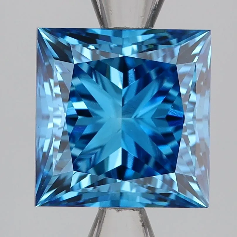 3.08 Carat Fancy Deep Blue VS1 PRINCESS Lab Diamond