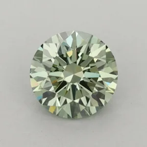 0.74 Carat Round Fancy Vivid Green VVS2 Lab Diamond