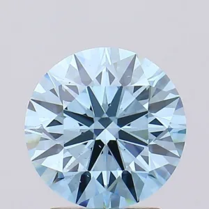 2.05 Carat Round Fancy Vivid Blue VS2 Lab Diamond
