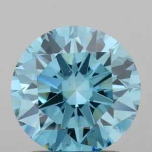 1.64 Carat Round Fancy Vivid Blue VS2 Lab Diamond