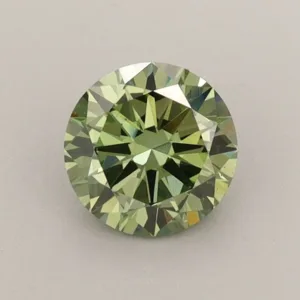 0.69 Carat Round Fancy Vivid Green VVS2 Lab Diamond