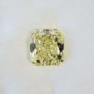 1.56 Carat Radiant Fancy Light Yellow VS2 Natural Diamond