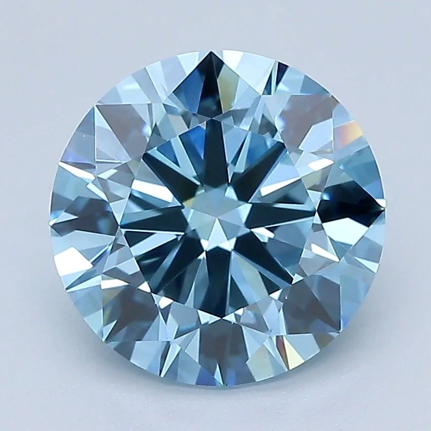 3.01 Carat Fancy Intense Blue VVS2 ROUND Lab Diamond