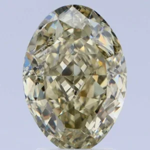 3.01 Carat Oval Fancy Dark Yellow SI1 Natural Diamond