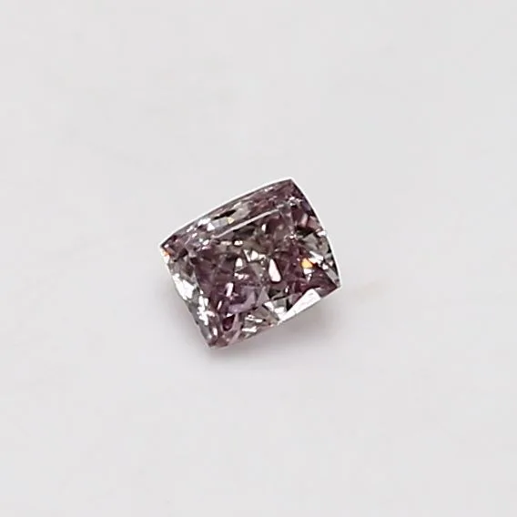 0.18 Carat Cushion Brilliant Fancy Pink I2 Natural Diamond