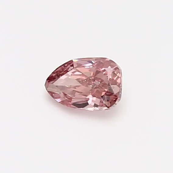 0.32 Carat Pear Fancy Intense Pink SI2 Natural Diamond