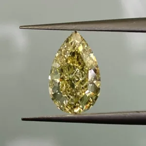 3.01 Carat Pear Fancy Yellow VS2 Natural Diamond