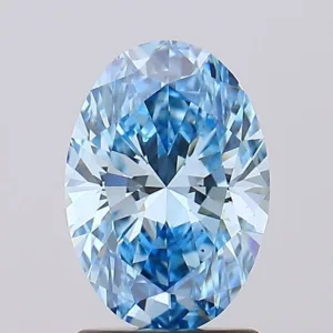 1.51 Carat Oval Fancy Vivid Blue VS2 Lab Diamond