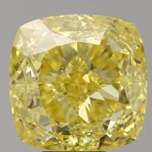10.06 Carat Cushion Modified Fancy Vivid Yellow VVS2 Natural Diamond