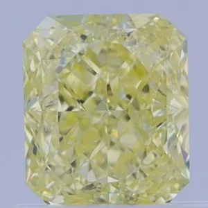 0.7 Carat Radiant Fancy Yellow VS1 Natural Diamond