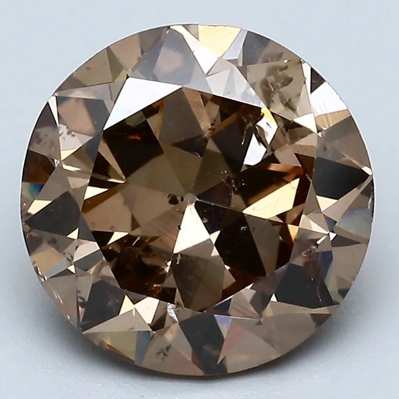 3.84 Carat European Cut Fancy Brown I1 Natural Diamond