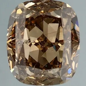 2.54 Carat Fancy Dark Yellowish Brown SI2 CUSHION MODIFIED Diamond
