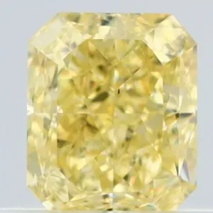 0.5 Carat Radiant Fancy Yellow VS2 Natural Diamond