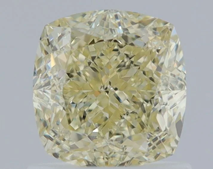 1.14 Carat Cushion Modified Fancy Light Yellow VS1 Natural Diamond 1 1.14 Carat Cushion Modified Fancy Light Yellow VS1 Natural Diamond