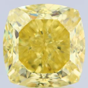 3.58 Carat Cushion Brilliant Fancy Intense Yellow VS1 Natural Diamond