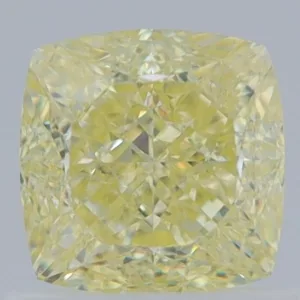 1 Carat Cushion Modified Fancy Light Yellow VVS2 Natural Diamond