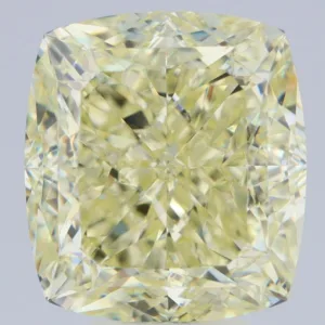 7.32 Carat Cushion Brilliant Fancy Light Yellow VVS2 Natural Diamond
