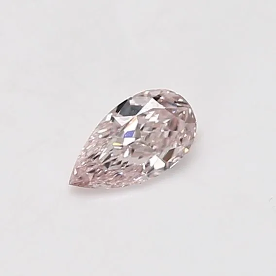 0.25 Carat Pear Fancy Light Pink I1 Natural Diamond