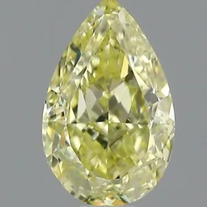 0.8 Carat Pear Fancy Yellow VS1 Natural Diamond
