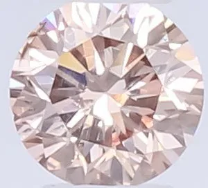 0.15 Carat Round Fancy Light Brown Natural Diamond