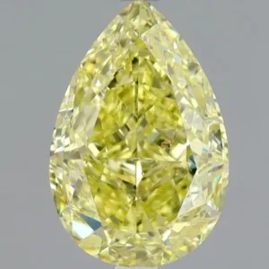 1.72 Carat Pear Fancy Yellow SI1 Natural Diamond