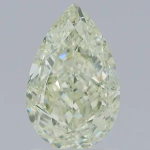 2.18 Carat Pear Light Green Yellow VS1 Natural Diamond
