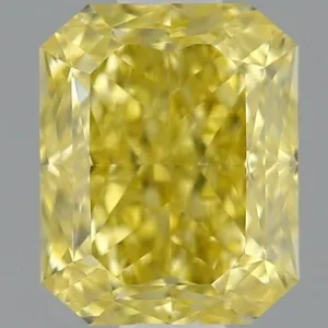 0.81 Carat Radiant Fancy Intense Yellow VVS1 Natural Diamond