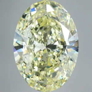 12.03 Carat Oval Faint Yellow SI2 Natural Diamond