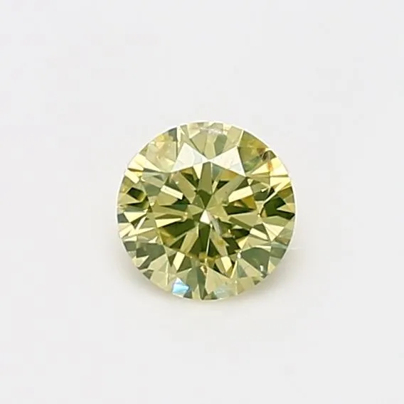 0.41 Carat Round Fancy Yellow I1 Natural Diamond