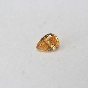 0.19 Carat Pear Fancy Intense Orange Yellow VS2 Natural Diamond