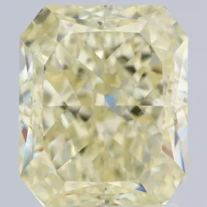 3.01 Carat Radiant Fancy Light Yellow VS2 Natural Diamond