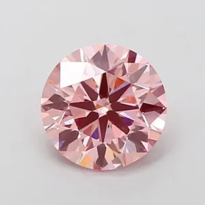 1.44 Carat Round Fancy Vivid Pink VVS2 Lab Diamond