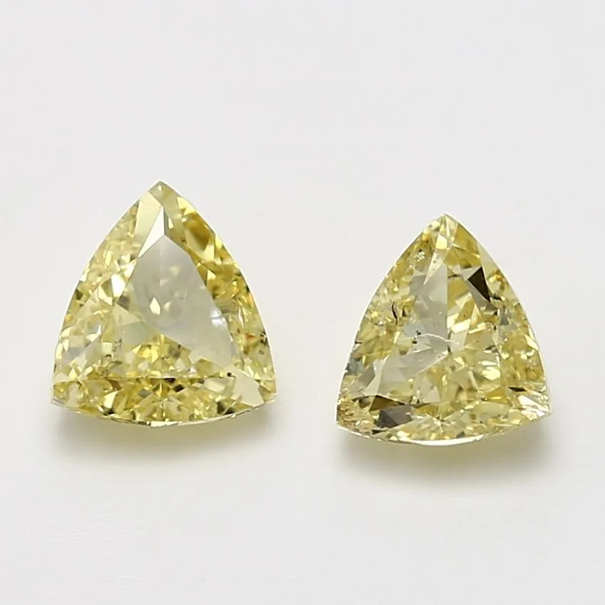 1.01 Carat Triangular Fancy Yellow SI2 Natural Diamond