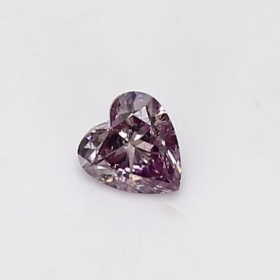 0.23 Carat Heart Fancy Purple Pink Natural Diamond