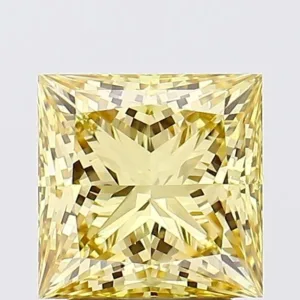 2.51 Carat Princess Fancy Vivid Yellow VVS2 Lab Diamond