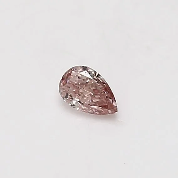 0.15 Carat Pear Fancy Pink VS2 Natural Diamond